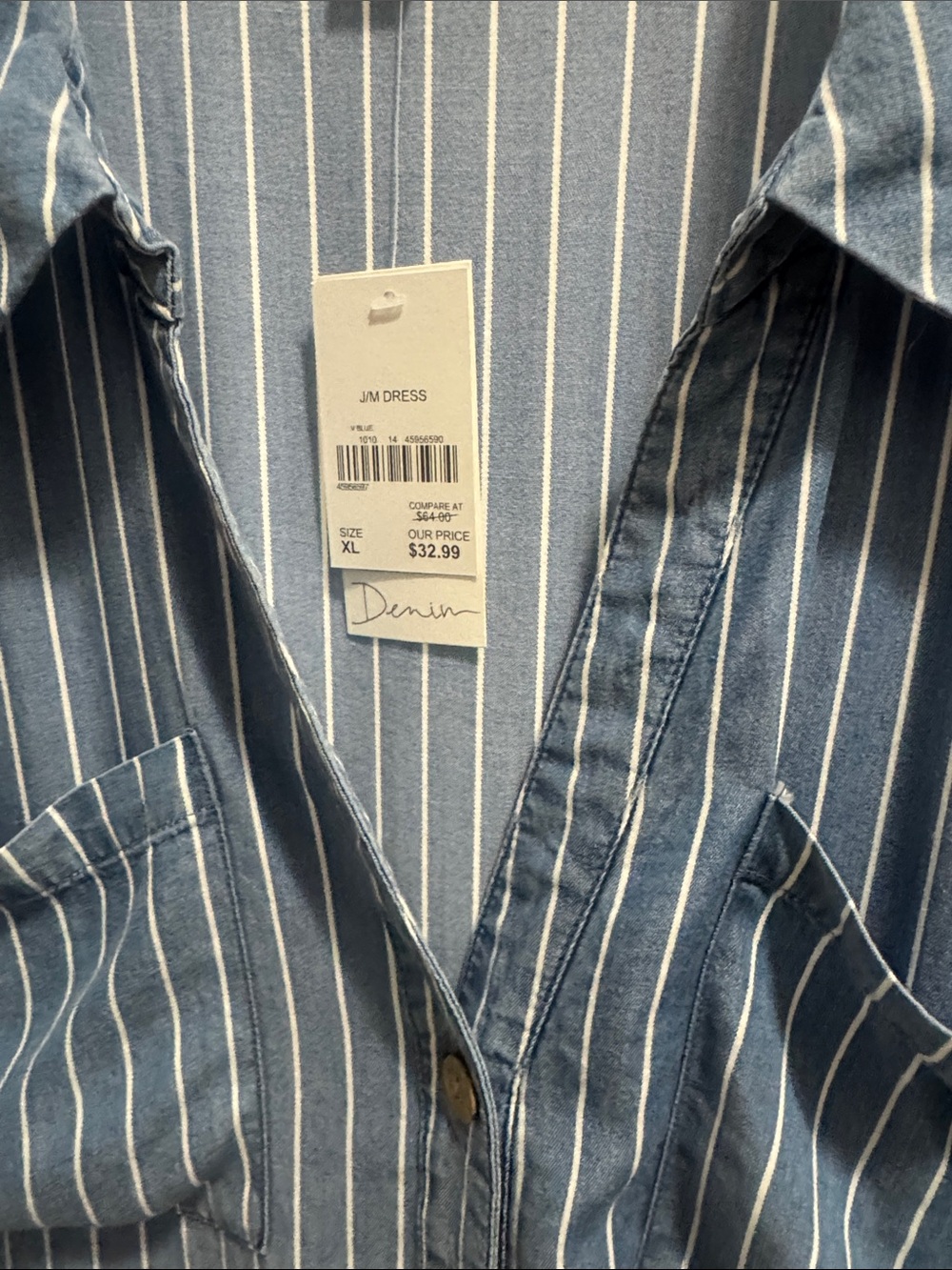 Blue Stripe Women’s Jeans Dress